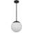 10" Diameter Etched White Glass Globe LED Integrated Pendant Light