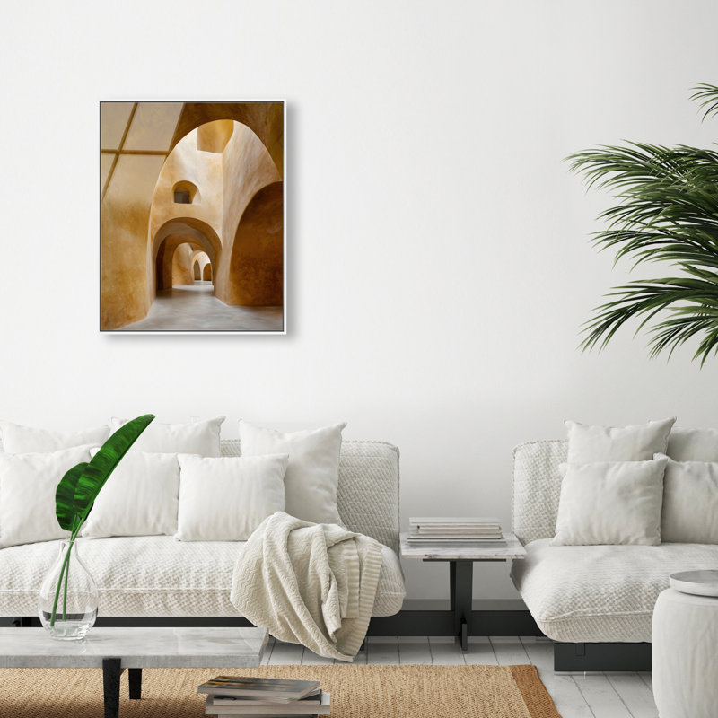 Honeyed Vaults II Print, 21"H x 17"W, White Floater Frame