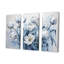 Minimalisme, tulipes bleues et blanches Brushstrokes - ensemble d'art sur toile-107761875-107761869