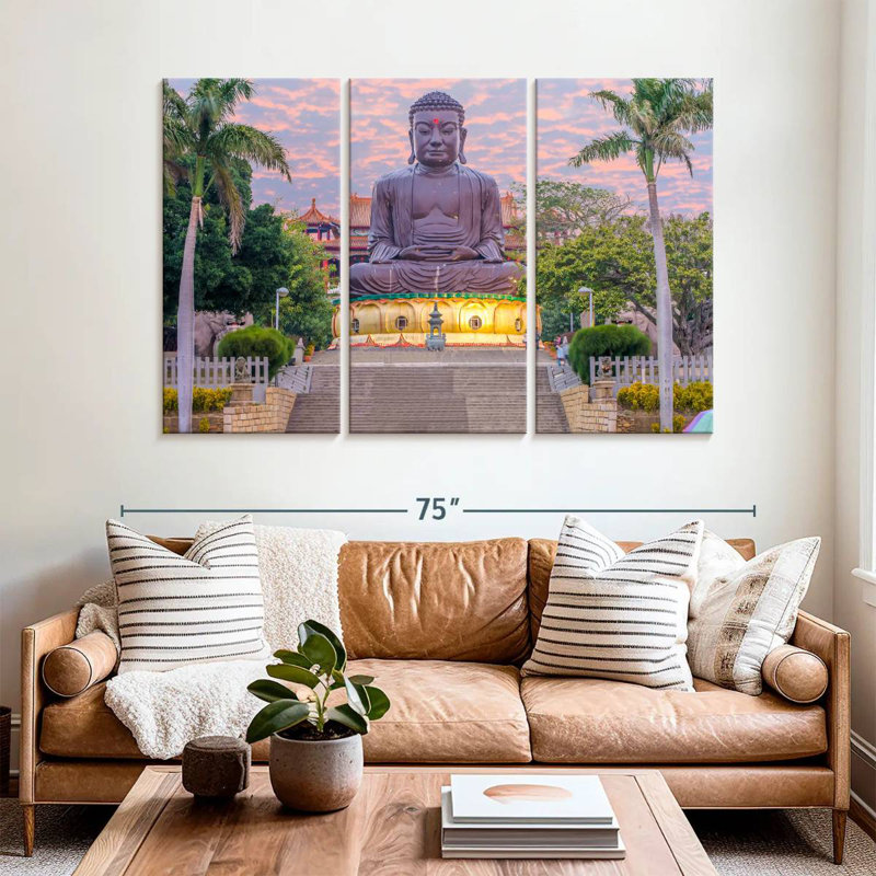 Statue de grand Bouddha Adella Changhua, H 42 po x l 65 po