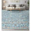 Tapis bleu / gris de haute qualité noué à la main-71388936
