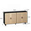 Wood Console Table with 4 Doors,Shelves-892931309