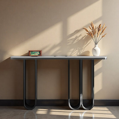 Console de hall d'entrée en acier inoxydable Minimalist Modern