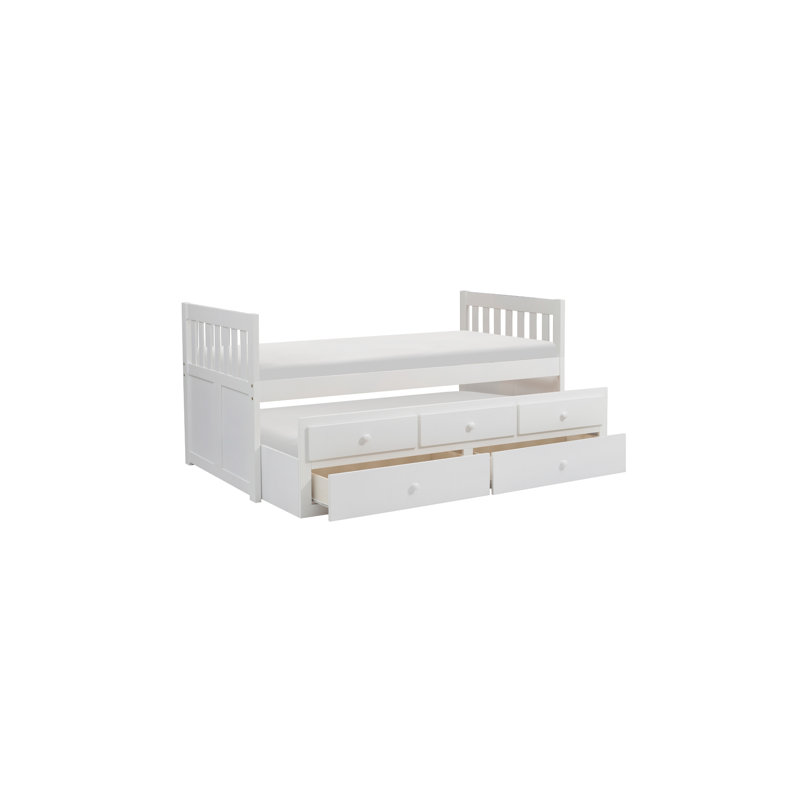 Ensemble de chambre à coucher pour lit simple avec lit de rangement Wynnie White