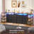 Led Tv Stand With Charging Station,convertible Dresser With Open Shelf & Pu Finish Drawers, Corner L Shaped Tv Stand Dresser For Living Room,bedroom-2014777791