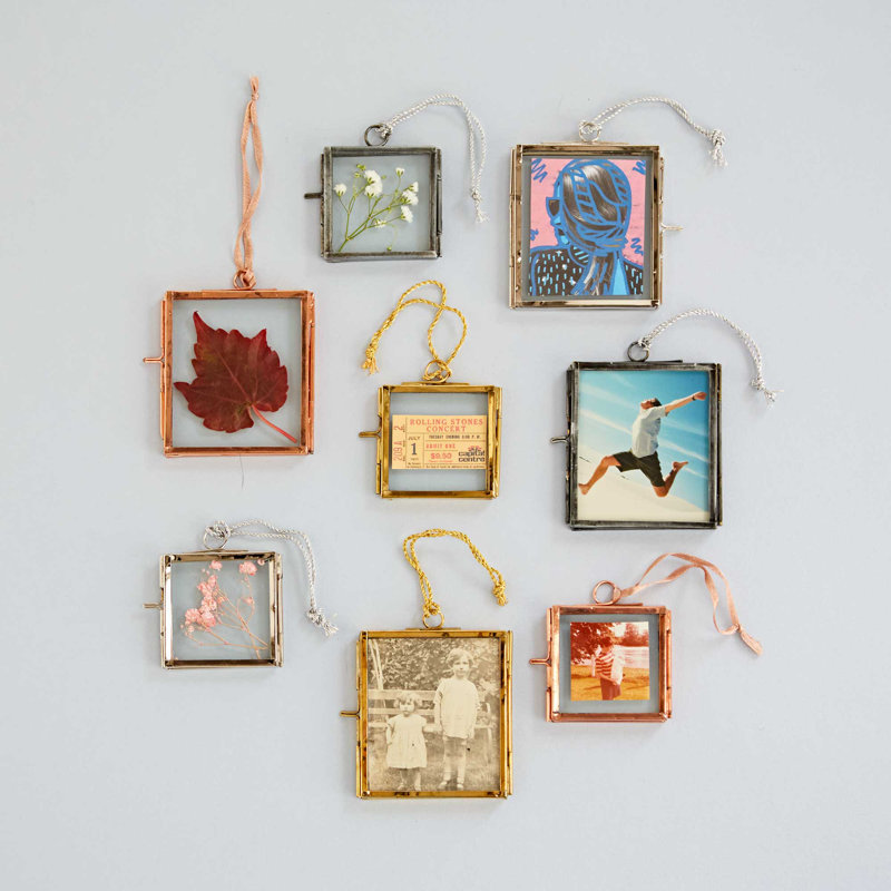 Single Picture Frame Metal Picture Frame, 8.2cm x 7.5cm, Gold