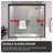 56-60" W x 56" H  Sliding Semi-Frameless Tub Door With Clear Glass And Handles-106896792