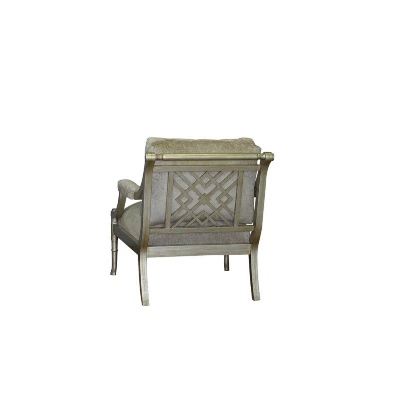 Fauteuil de 25 po de largeur Cochrane, Chenille blanc cassé