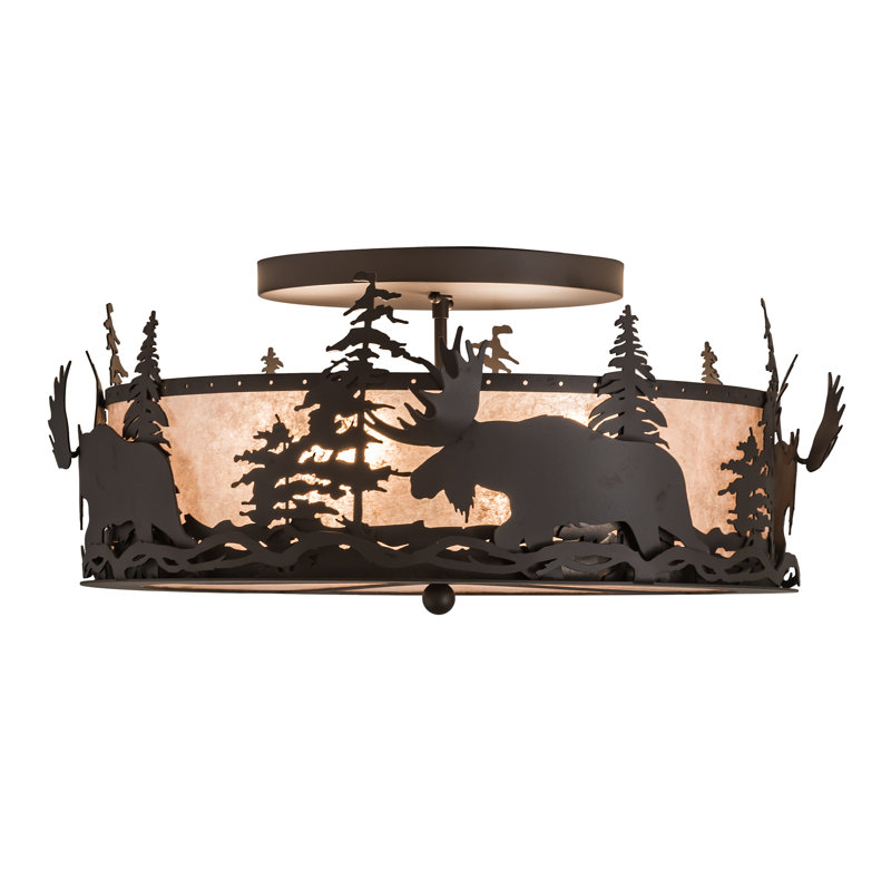 Beltzhoover 4 - Light Semi Flush Mount, Oil Rubbed Bronze