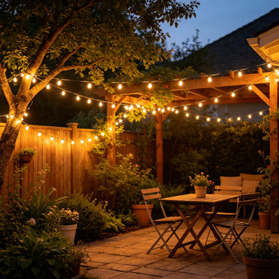 Waterproof S14 LED Outdoor String Dimmable Lights Patio Lights With Shatterproof Bulbs for Garden