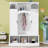 Hall Tree With Adjustable Shelves, Classic Arched Storage Bench With Dual Side Cabinets, 7 Hooks-591047479