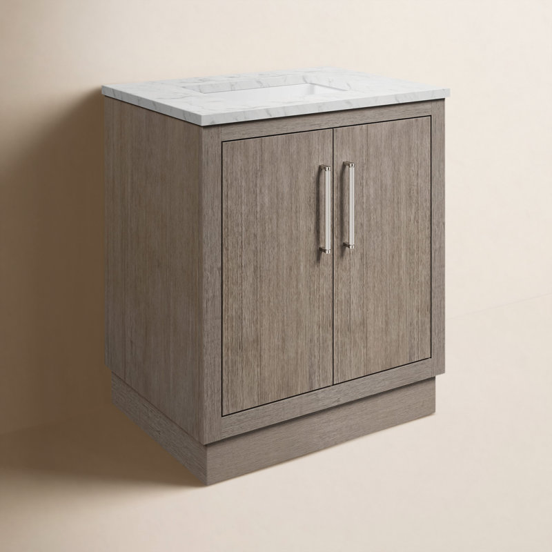 Ensemble de meuble-lavabo simple 30 po Kamila, Chrome
