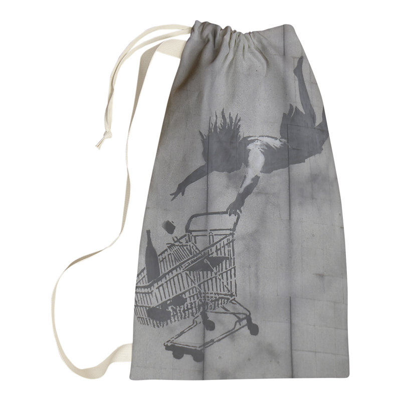 Fabric Laundry Bag, Large (36" H x 28" W x 1" D)