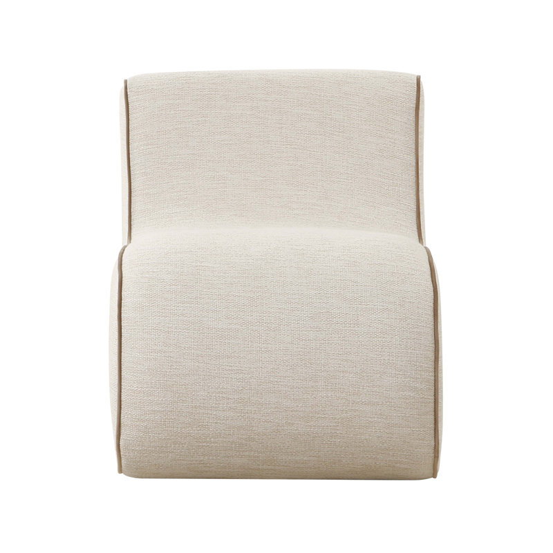 Senna Speckled Boucle Accent Chair, Cream