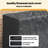  Outdoor Furniture Cover Black 122 X 61 X 106 Cm 600D Fabric