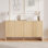 Buffet 58 "cannelé avec rangement, 4 portes et tablettes réglables, buffet en bois