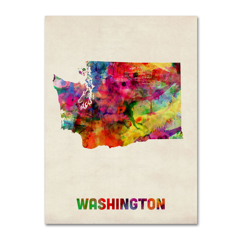 «Messerly Map» par Michael Tompsett, impression sur toile, H 32 po x l 24 po x P 2 po