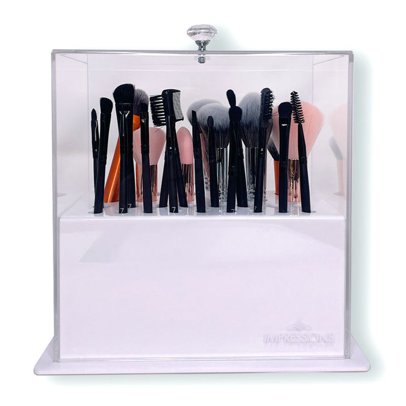 Porte-pinceaux en acrylique Diamond Collection, Blanc