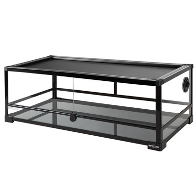 35 Gallon Reptile Glass Terrarium Tank Double Hinge Door With Screen Ventilation Large Reptile Terrarium 36" X 18" X 12.6"(Knock-Down)
