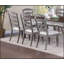 Ensemble de 2 chaises d'appoint de style contemporain gris clair avec structure en bois et dossier à échelle pour un repas élégant