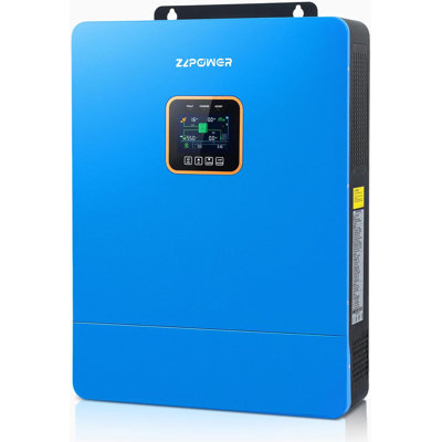 ZLPOWER 10000W 48V Solar Inverter Charger, Split Phase 120V/240V, Dual MPPT, 11000W PV Input, 200A Max Battery Charging, Pure Sine Wave, Battery-Free Operation, Parallel up to 6 Units