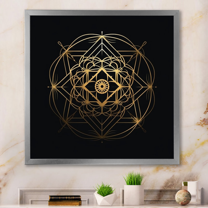 «Occult Visions», impression sur toile, Cadre simple argenté, H 16 po x l 16 po x P 1 po