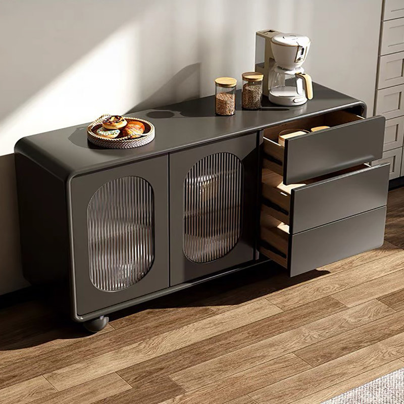 Buffet 63 po Ashurst, Noir / transparent