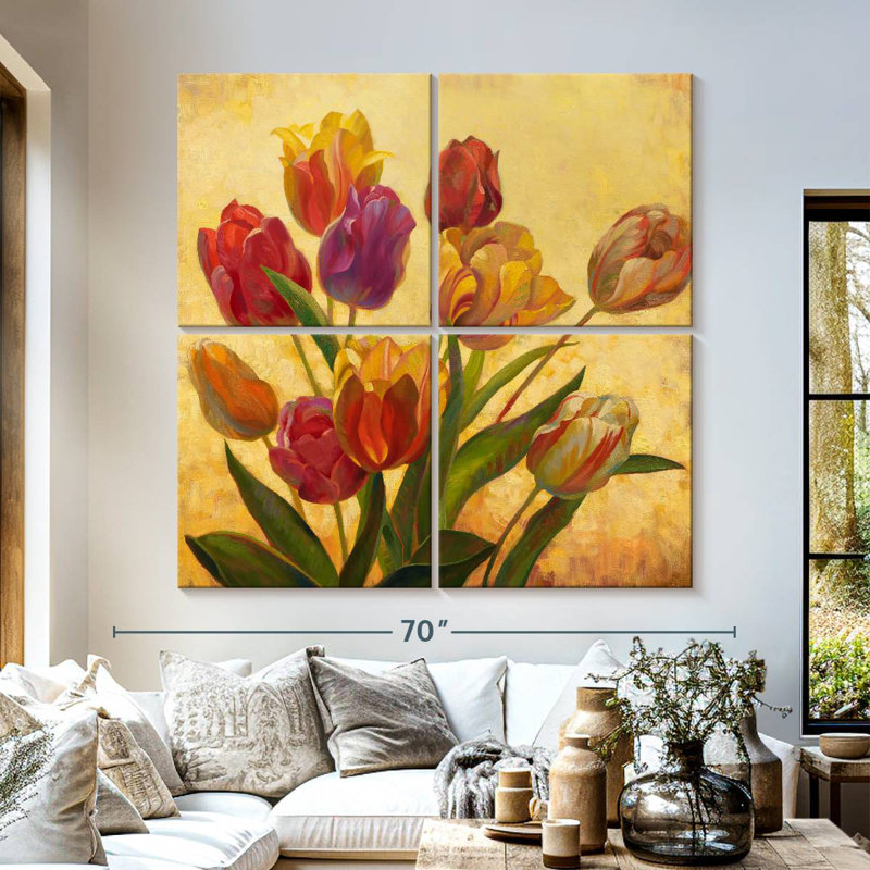 Harnek Romantic Tulip Bouquet, 57" H x 57" W