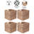 Wicker Storage Baskets Foldable Square Handmade Woven Bins