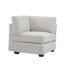 Canapé modulaire réversible en coin 7 pièces beige (deux fauteuils d'angle, trois fauteuils sans accoudoirs et deux repose-pieds)