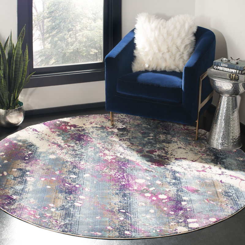 Tapis Damon Performance Abstract, Rond 6 pi 7 po