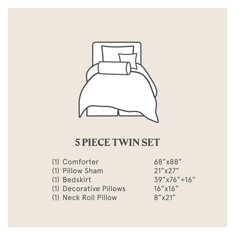 Sierra Brown/Red/Tan Aztec Print Western Rustic 7 Piece Comforter Set, Twin Comforter + 4 Additional Pieces
