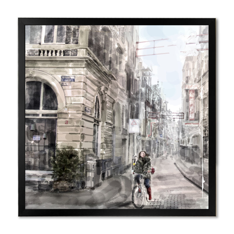 Impression sur toile City, Cadre photo noir, H 30 po x l 30 po x P 1 po