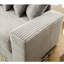 Velours côtelé confortable avec méridienne gauche et coussins moelleux en forme de L gris, lit de jour, 8 coussins, facile à installer pour le salon-428452528-428452533-428452524