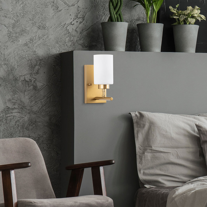Glamorous Wall Lamp, Gold Metal Body, 4.7 x 6.7 x 9.8 inches | Elegant Glass Cap (3.9 in Diameter x 5.9 in Height) | E27 Socket, Max 40W, IP20 | Perfect for Hotel & Scandinavian Decor, Stylish Lighting Solution