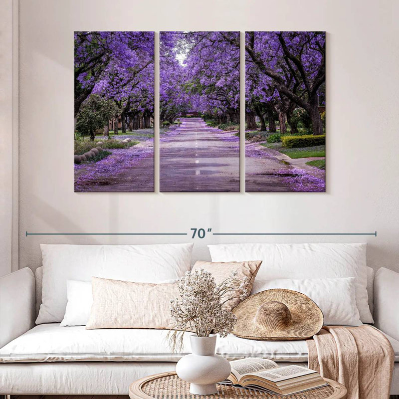 Sirci, rue Jacaranda en fleurs, H 32 po x l 50 po