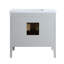 Ensemble de meuble-lavabo autoportant 36 po avec 2 ensembles de poignées et plateau en marbre d'ingénierie entièrement assemblé-115672209