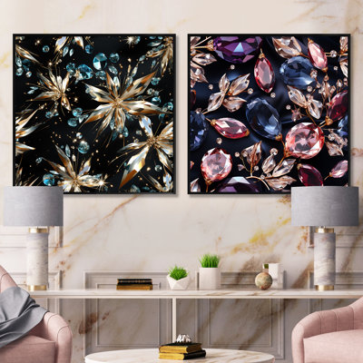 Remy - Ensemble de 2 collages carrés abstraits