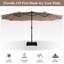 Parasol de marché rectangulaire avec base Tamja 181,1 "x 108"-93545369