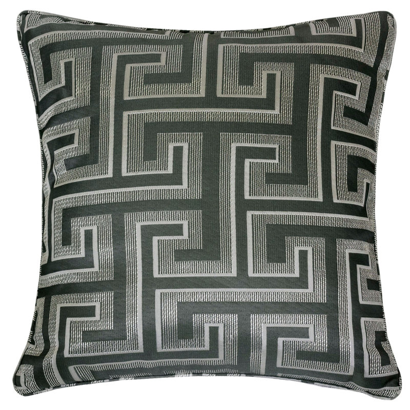Housse de coussin carré et insert, Gris
