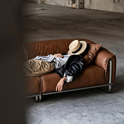 Mid-Century Bauhaus Stainless Designer Sofa