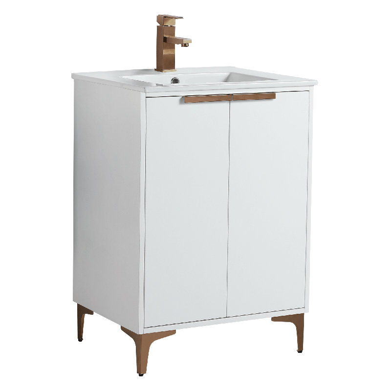 Ensemble de meuble-lavabo simple 24 po Keiper, Or mat