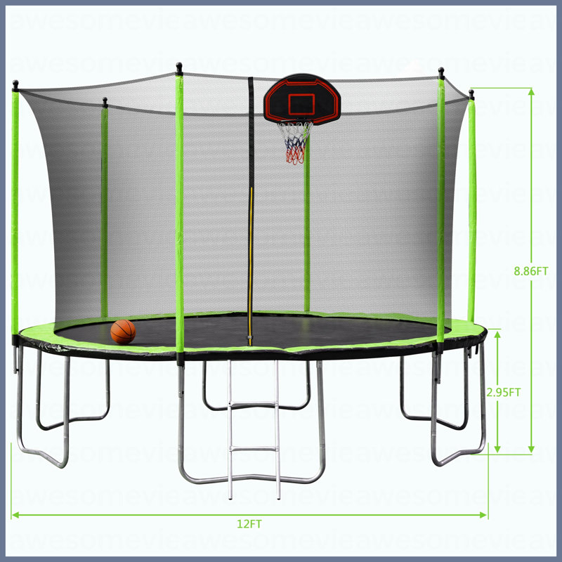 Trampoline vert 12 pi 1223