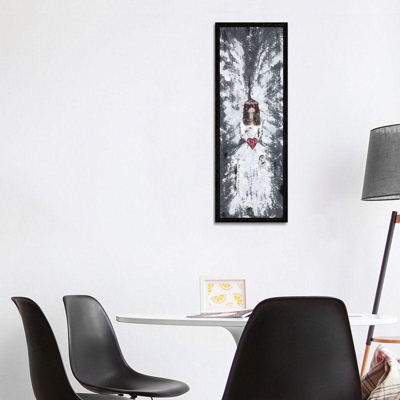 Country Angel by Ashley Bradley - Painting on Canvas, 121.92 cm H x 40.64 cm W, Black Framed