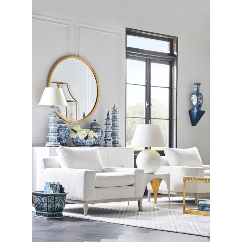 Table Lamp, Blue/White