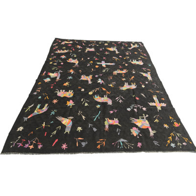 6x9 Puleo Dark Brown Rug