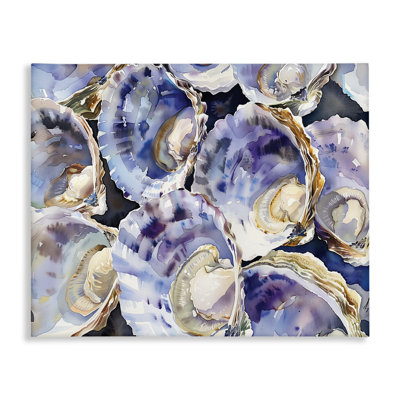 Maritime Clams & Oysters Canvas, design by Heidi Kuntz