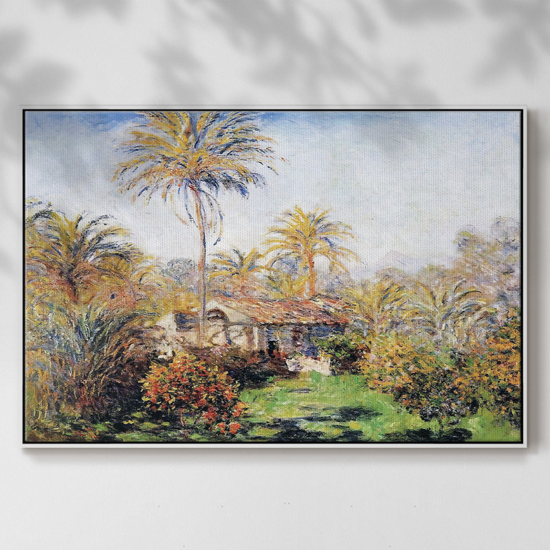«Small Country Farm In Bordviera», 1884, reproduction d'art sur toile, H 17 po x l 25 po x P 2 po, Blanc