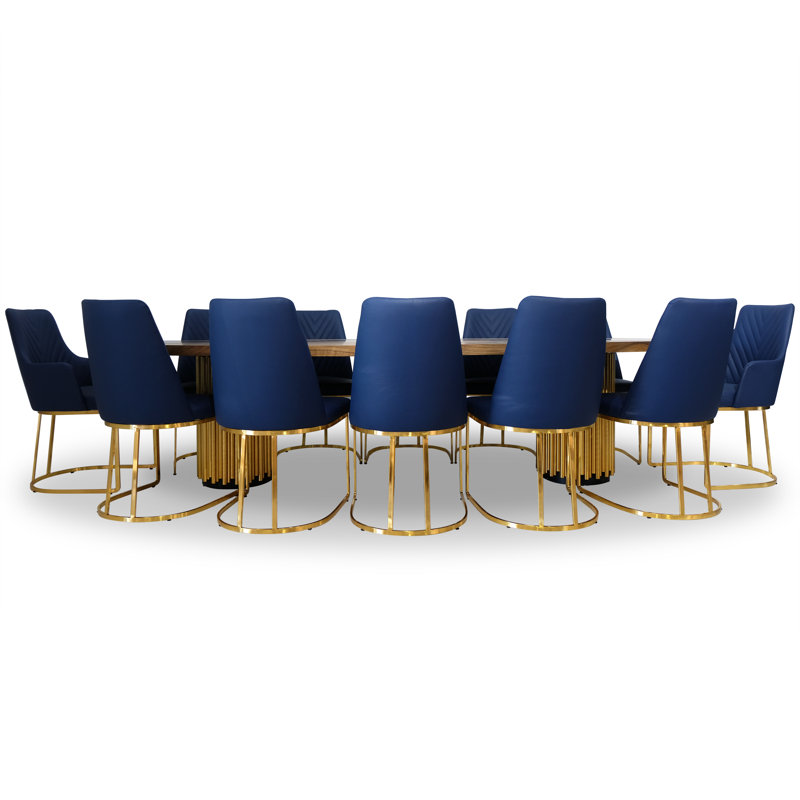 Evohe Oval Walnut Wood Dining Table, 48" W x 108.3" L