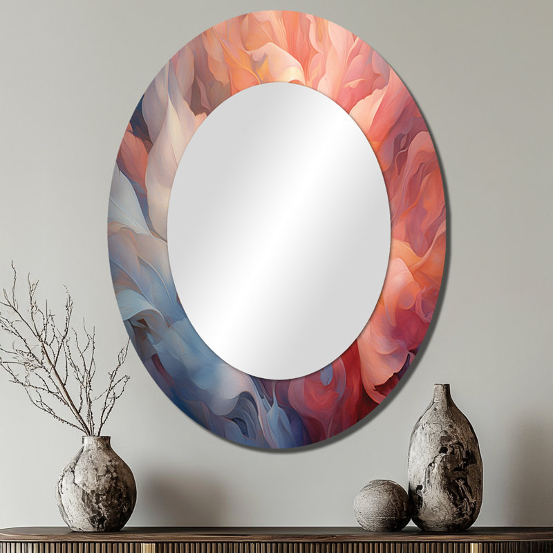Miroir mural Peach Blue Rose Reverie I, 40 po x 30 po